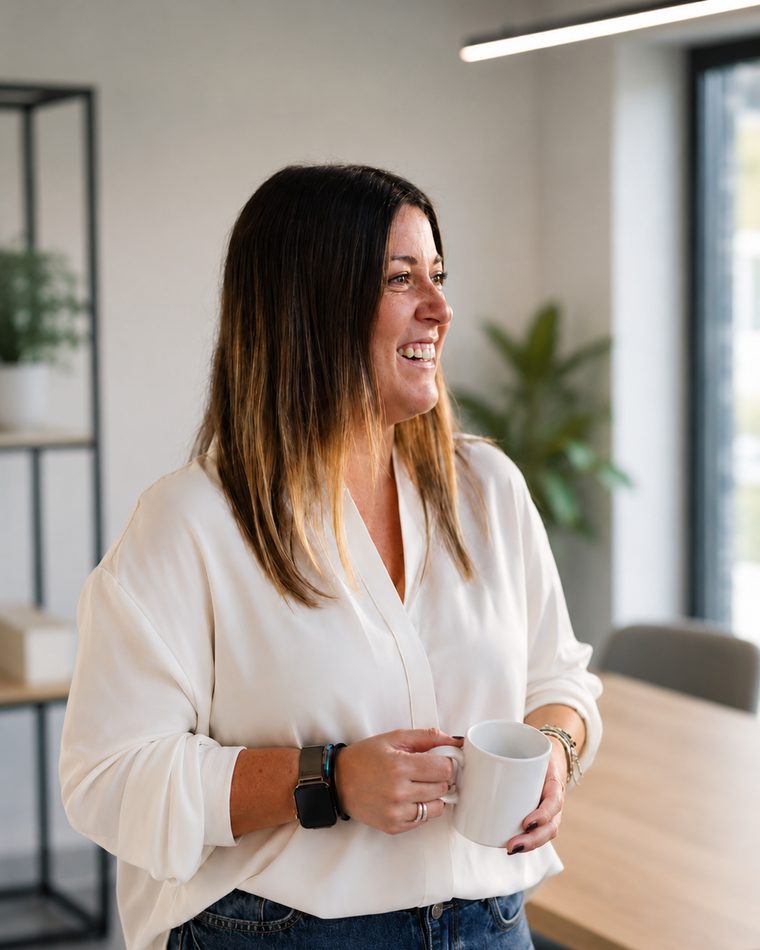 Ana Ranz, responsable de Estrena Web Jerez, en su oficina de Jerez de la Frontera